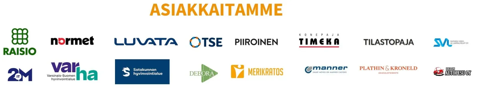 Asiakkaidemme logoja